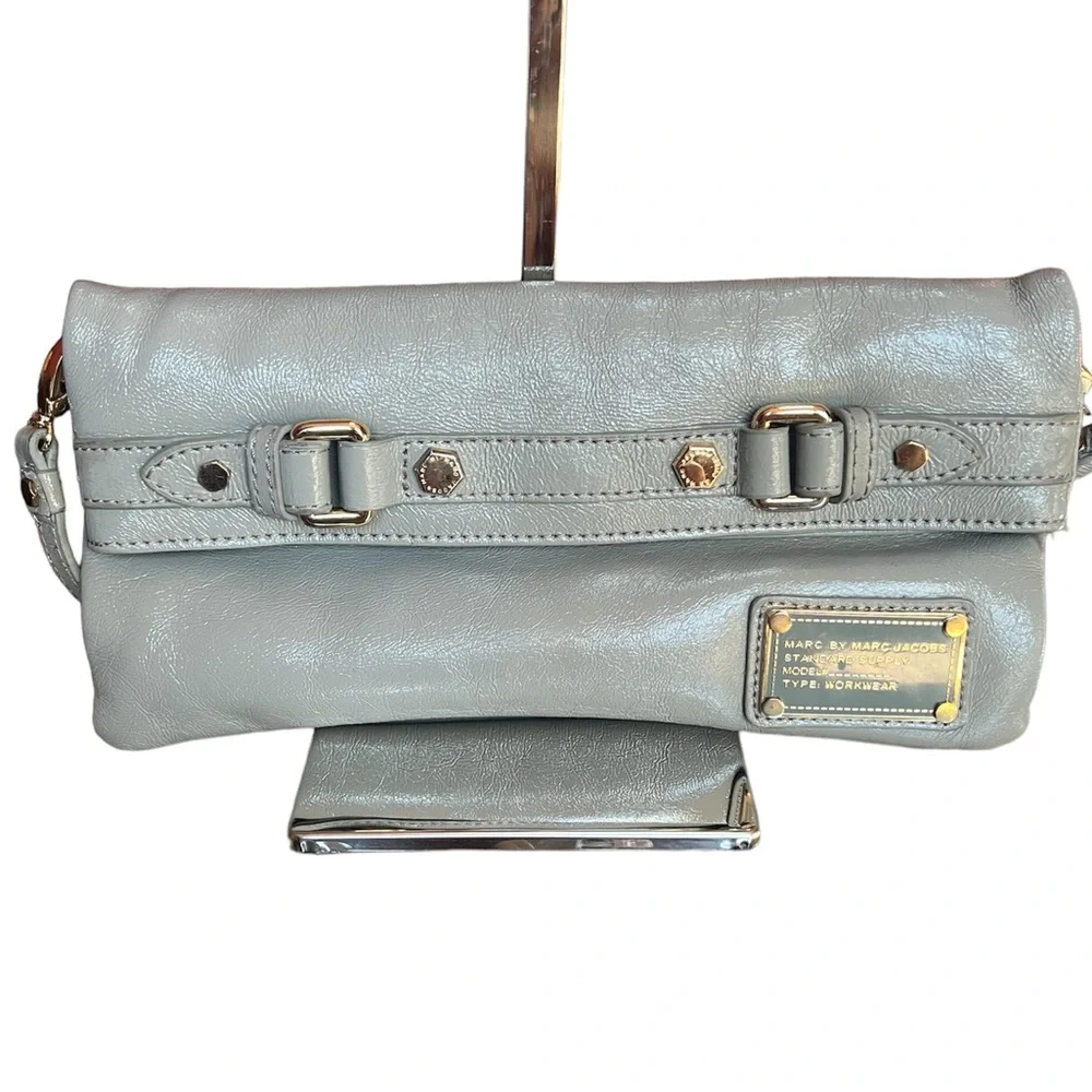 Marc Jacobs Expandable Gray Clutch/Crossbody  Like New